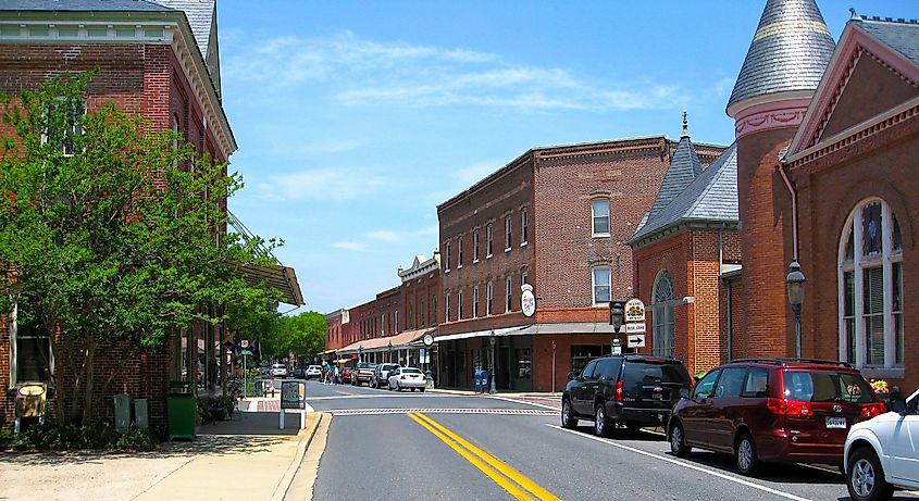 Downtown Berlin, Maryland. Image credit: Squelle, via Wikimedia Commons.