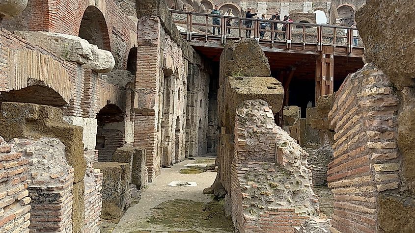 Rome, Italy - 03 26 2023: The Colosseum Underground