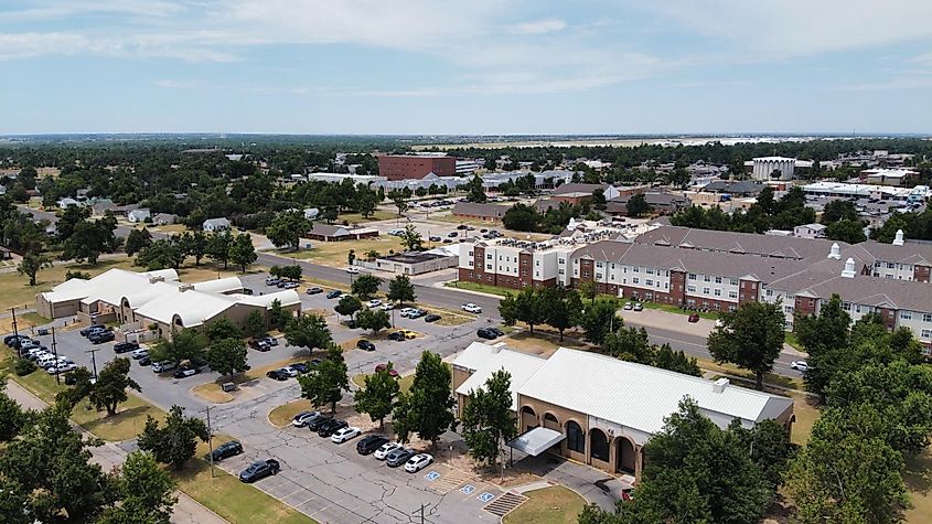 Aerial view of Bethany, Oklahoma