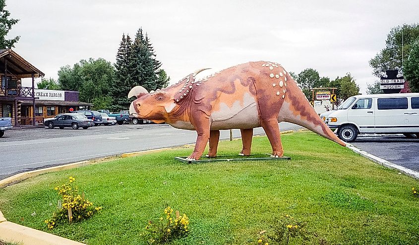 Dinosaur model, Choteau, Montana