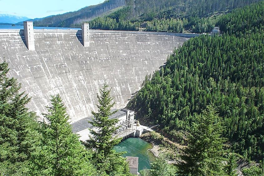 Hungry Horse Dam on Flathead River Montana