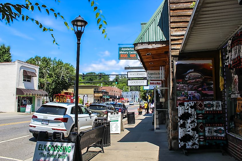 A vibrant Bryson City, NC.