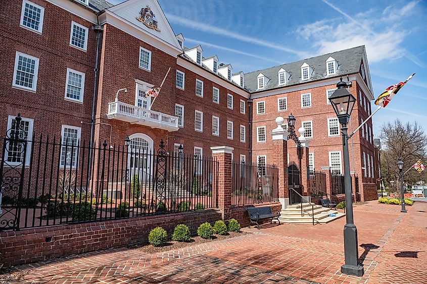 The historic State Office building in Annapolis, Maryland.