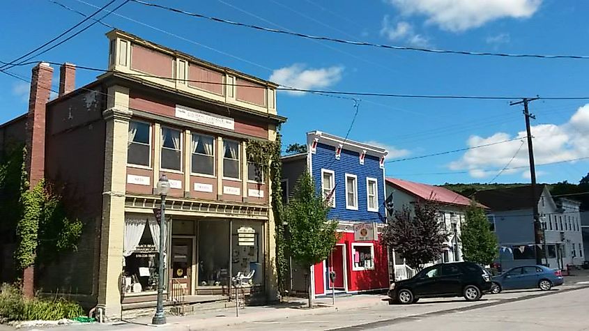 Street in Hawley, Pennsylvania. 