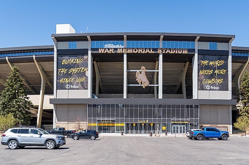 The War Memorial Stadium in Laramie, Wyoming