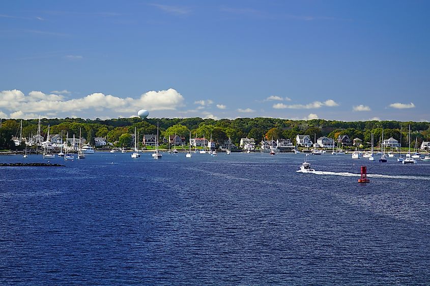 Entrance of Wickford Harbor in the Narragansett Bay