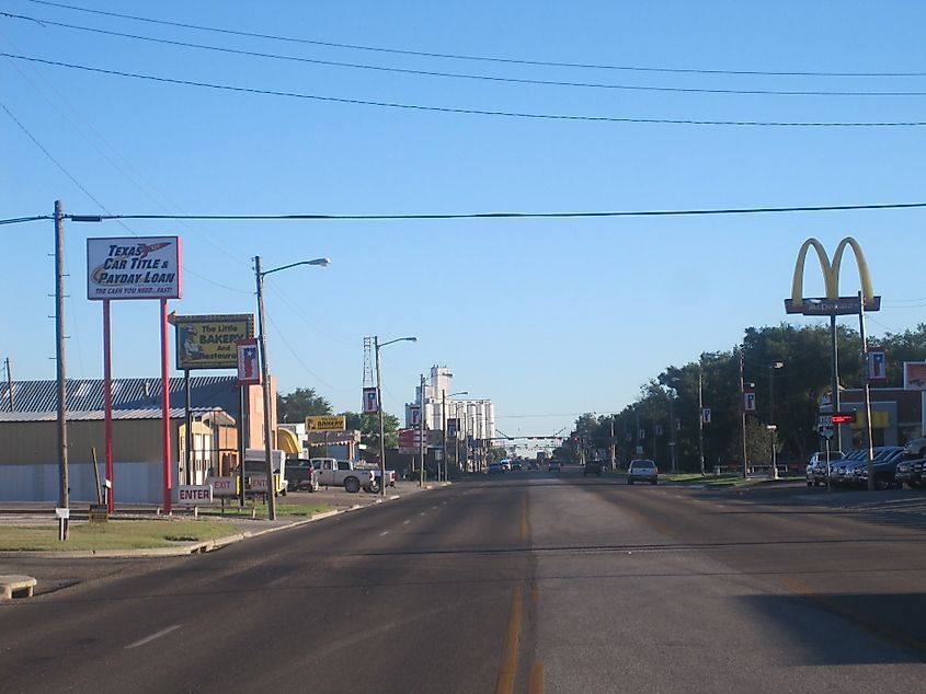 Street view in Perryton, Texas