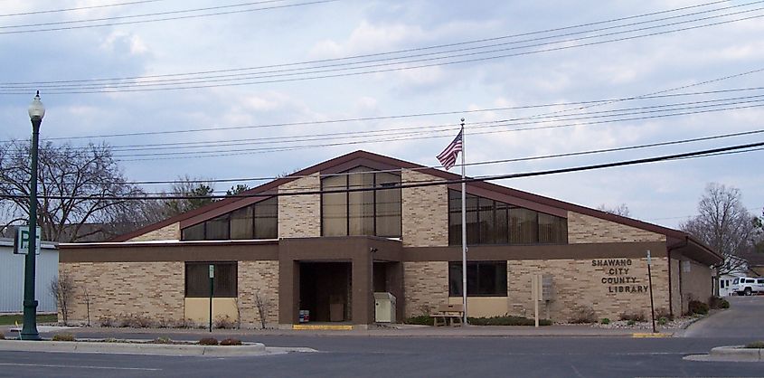 The county library for in Shawano, Wisconsin. 