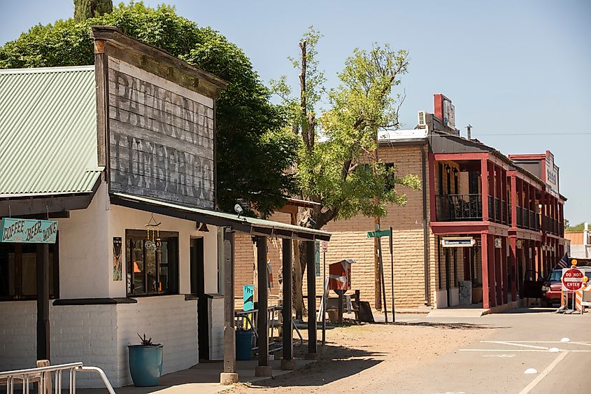 The historic downtown area in Patagonia, Arizona.