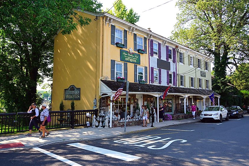 The charming historic town of Lambertville, New Jersey