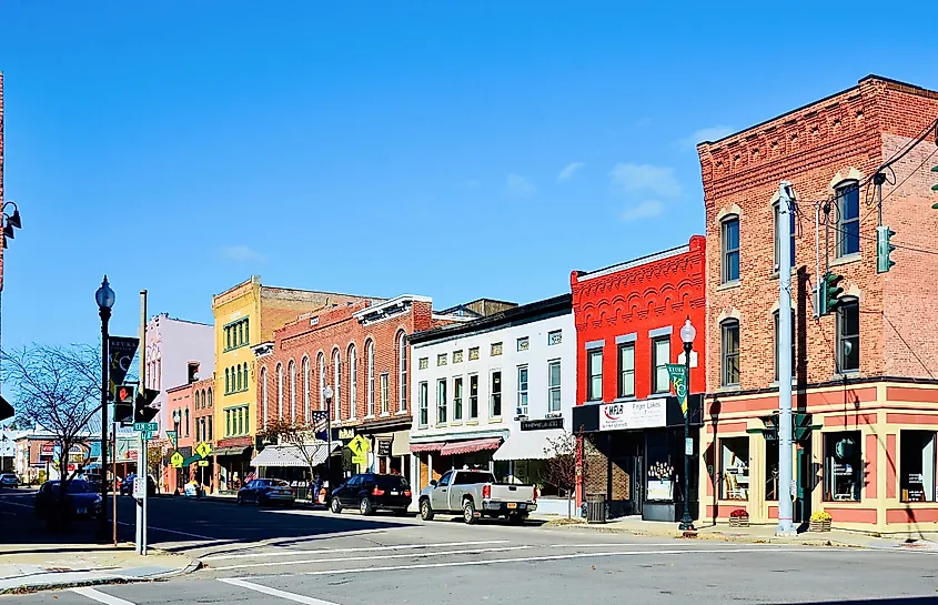 Downtown Main Street in Penn Yan, New York