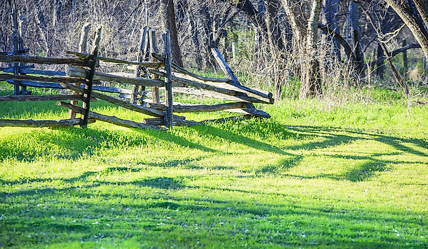 Landscape of Cedar Hill State Park. Located in Dallas, Texas, America.