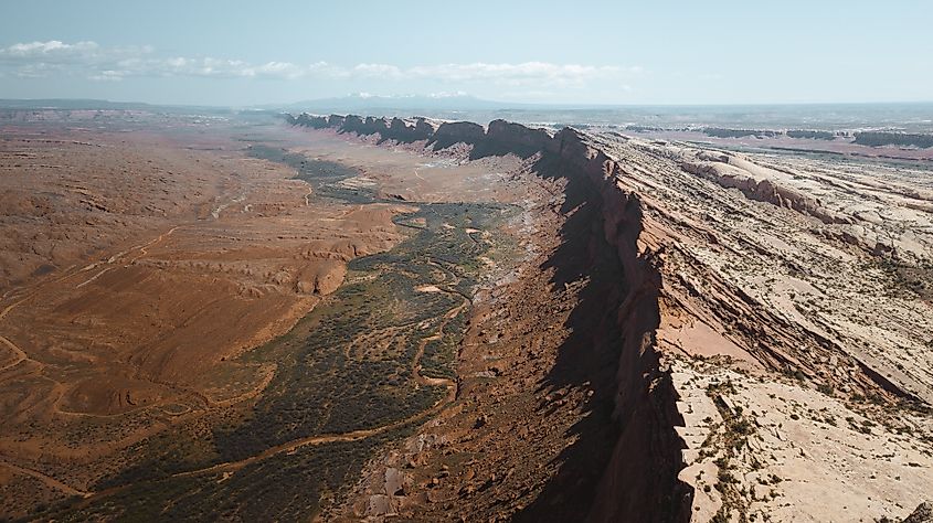 Comb Ridge, a south-trending monocline in the desert landscape of Utah and Arizona