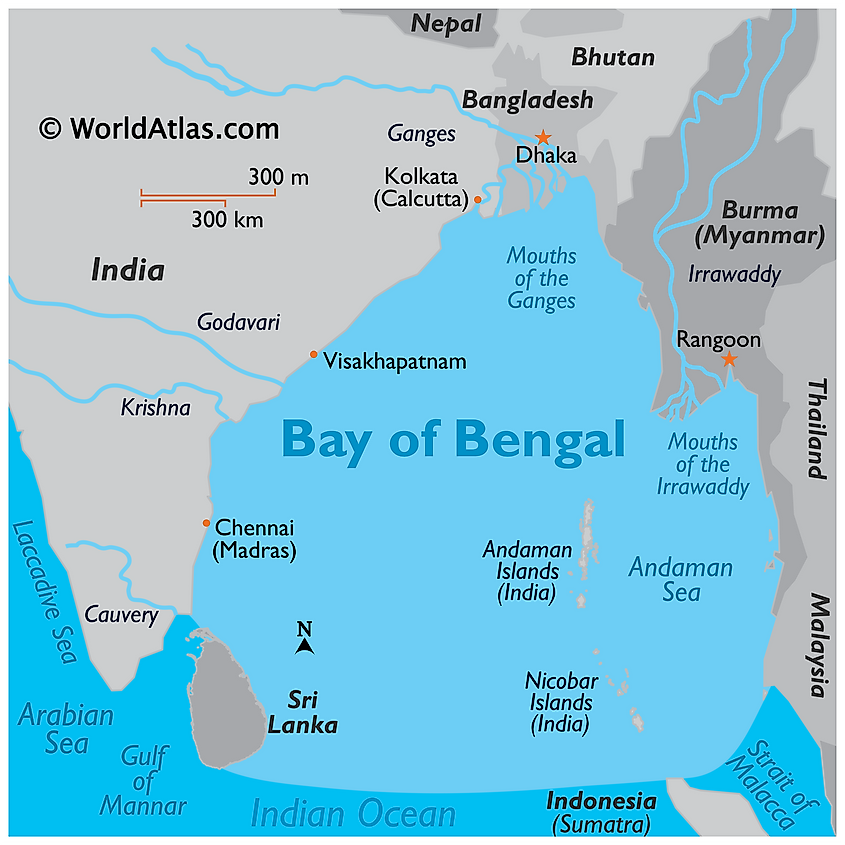 bay of bengal on world map