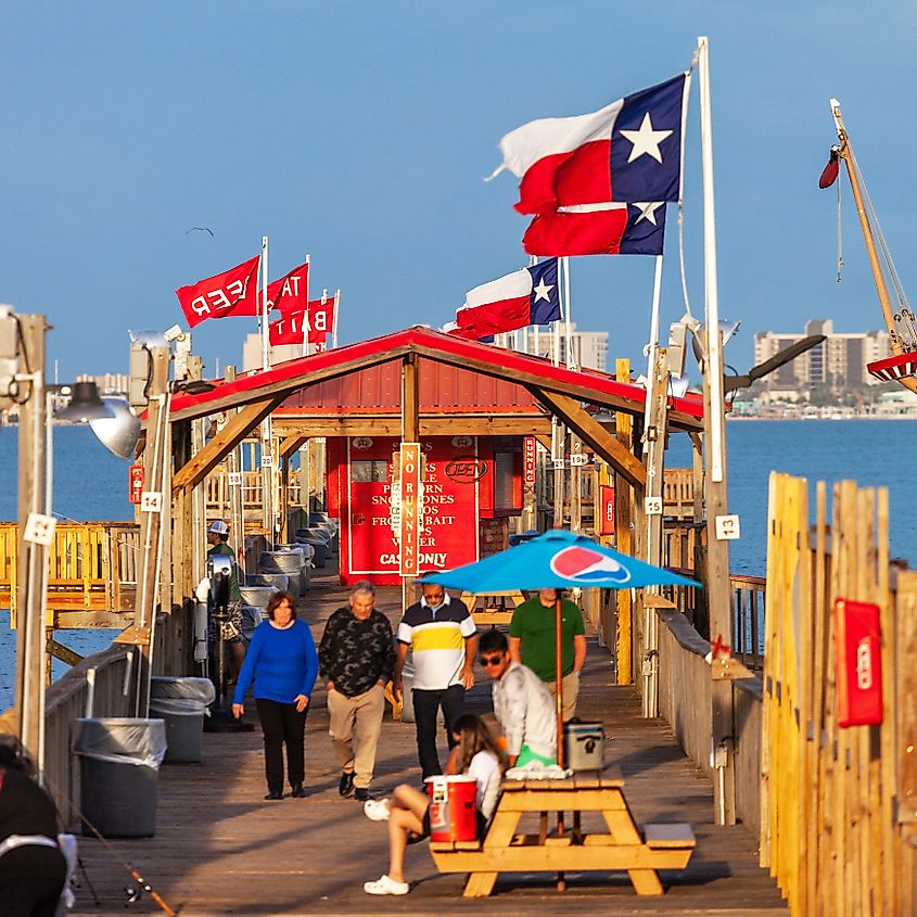 Fishing in Port Isabel, Texas.