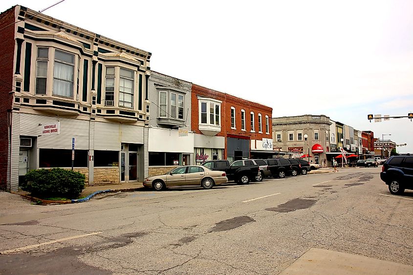 Downtown Kirksville, Missouri.