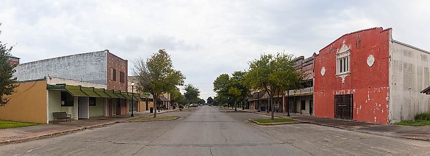 Street view in Refugio, Texas