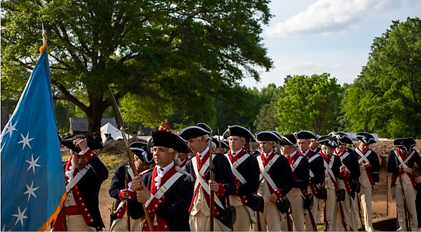 Revolutionary War reenactment in Camden.