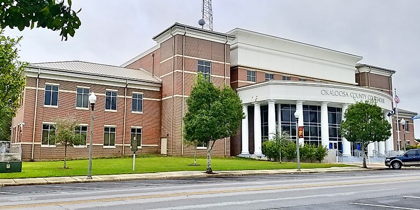 The Okaloosa County Courthouse in Crestview, Florida.