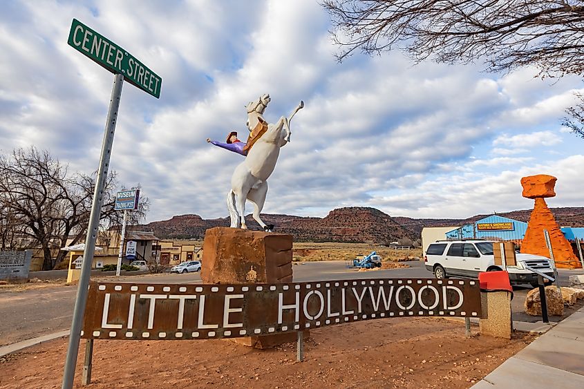 Sign for Little Hollywood in Kanab, Utah