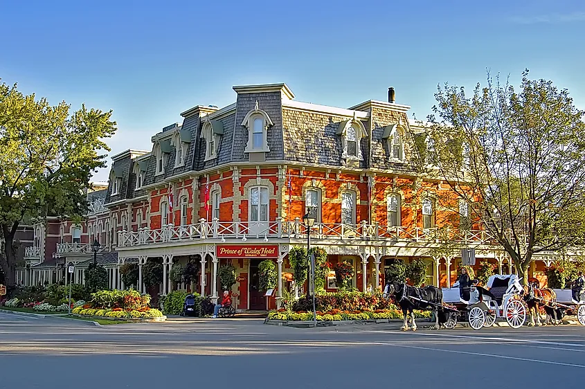 The shopping district of the town of Niagara-on-the-Lake, Ontario, Canada.