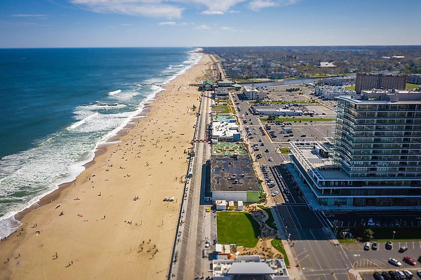 Aerial view of Asbury Park, New Jersey.