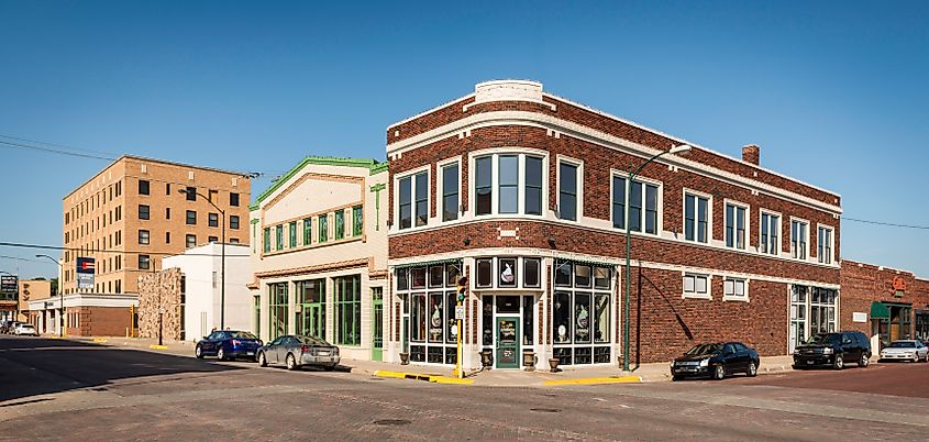 Main Street in Hays, Kansas. 