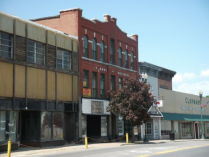 Downtown Massena, New York.