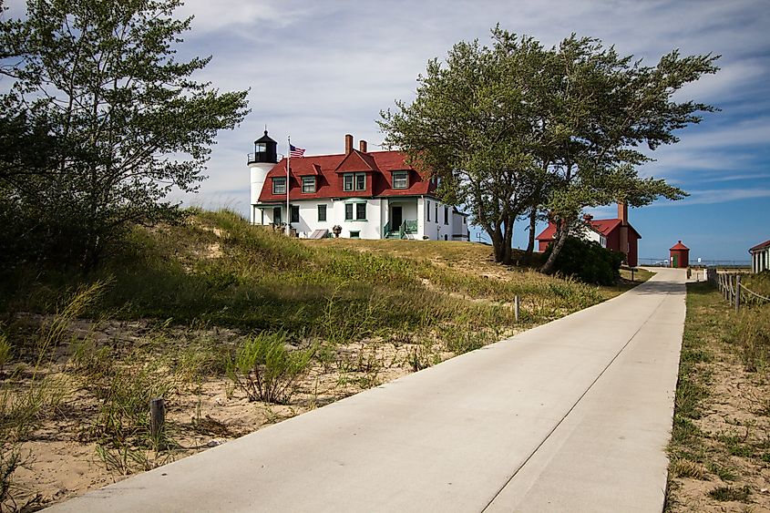  The Point Betsie Lighthouse on the shores of Lake Michigan near Sleeping Bear Dunes National Lakeshore.