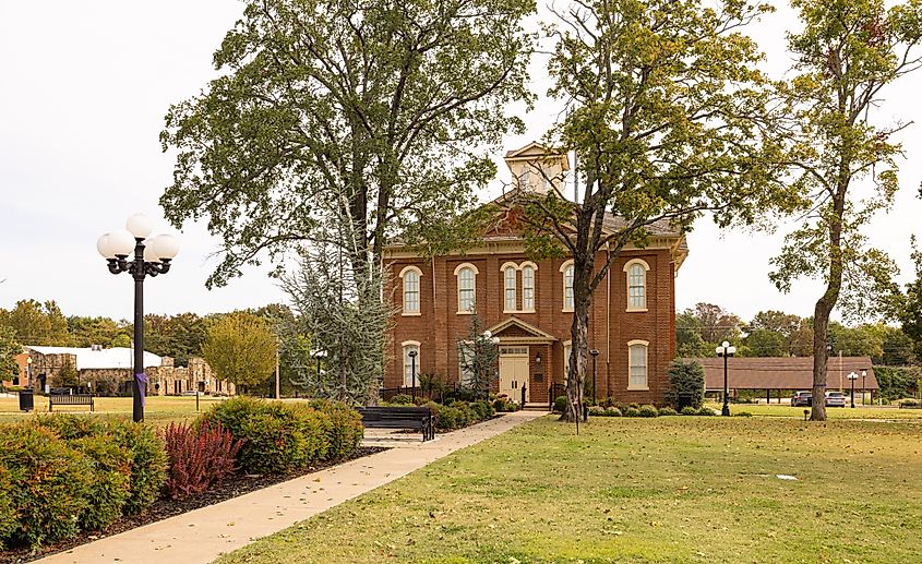 The old Cherokee County Courthouse in Tahlequah, Oklahoma