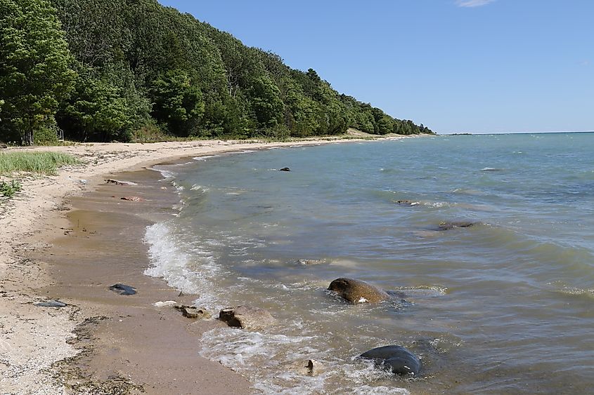 Coast of Beaver Island in Lake Michigan.