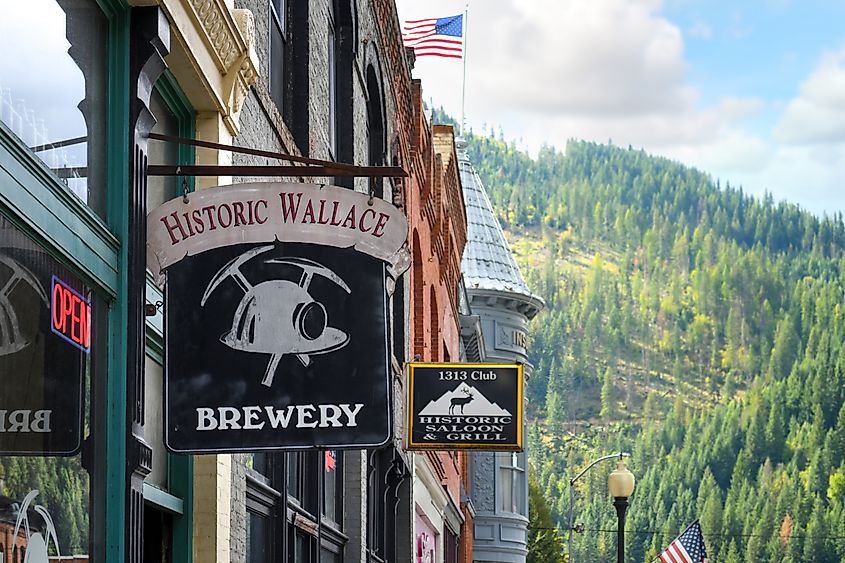 the mining town of Wallace, Idaho