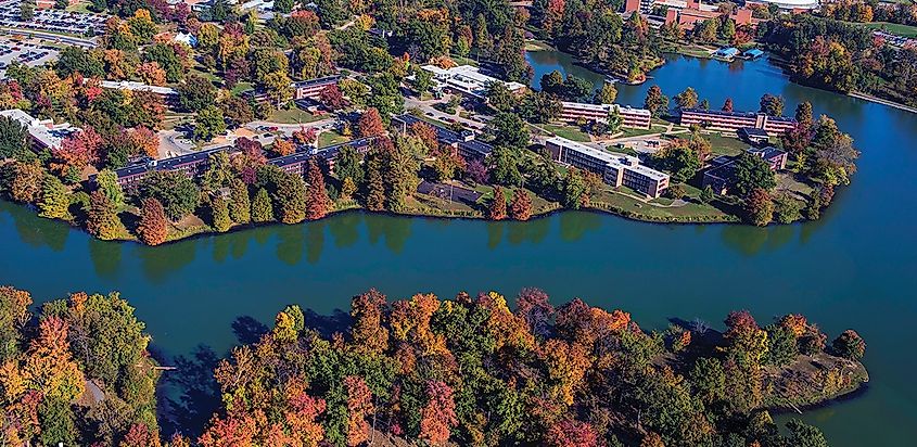 Campus Lake in Carbondale, Illinois.