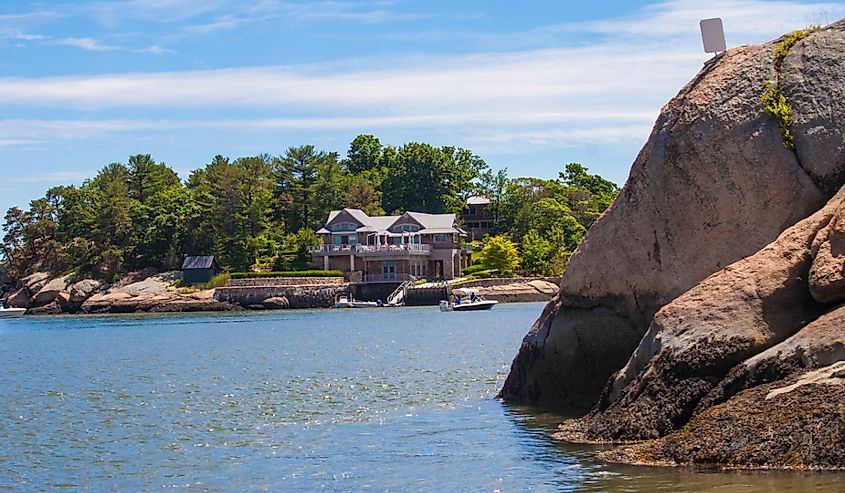 Homes in Thimble Islands, Branford Connecticut.