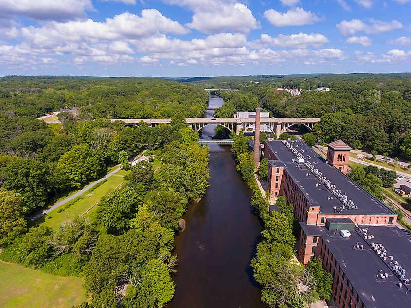 Blackstone River between town of Cumberland and Lincoln, Rhode Island