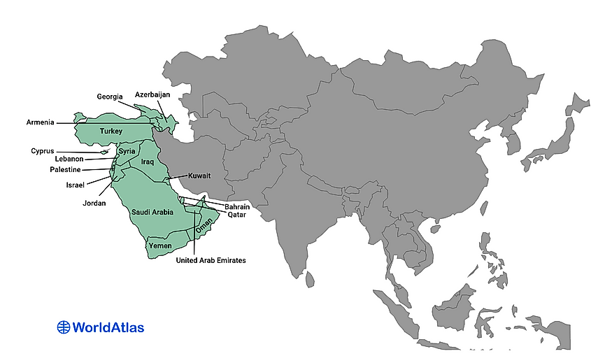 Central Asia Map Upsc What Are The Five Regions Of Asia? - Worldatlas