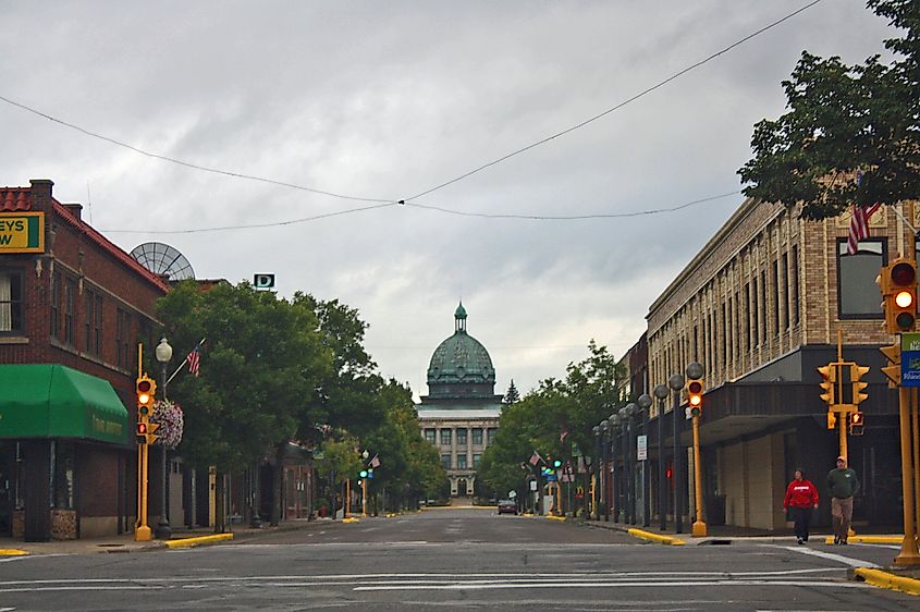 Rhinelander, Wisconsin, Downtown. 