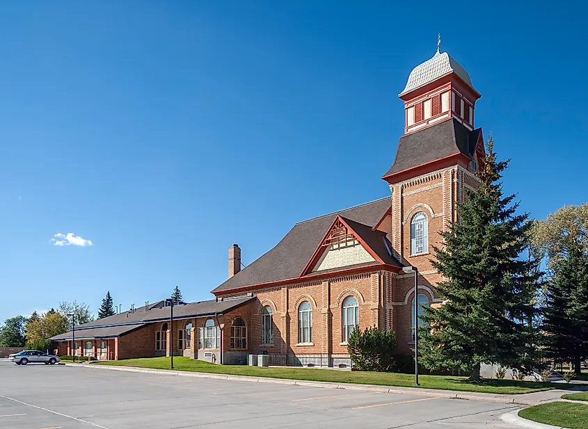 The Randolph Tabernacle LDS church in Randolph, Utah.