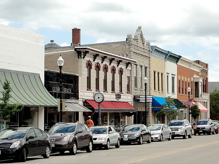 Downtown Sturgeon Bay, Wisconsin.