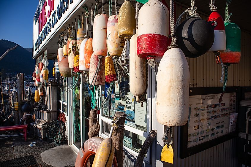 Port of Garibaldi on the Pacific Ocean, Fish store called the Spot. Editorial credit: Michael Tatman / Shutterstock.com