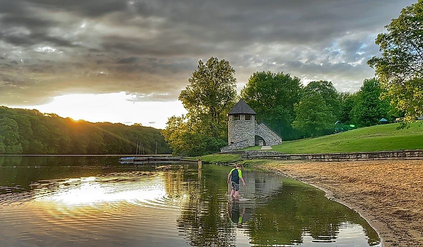 Backbone State Park at sunset