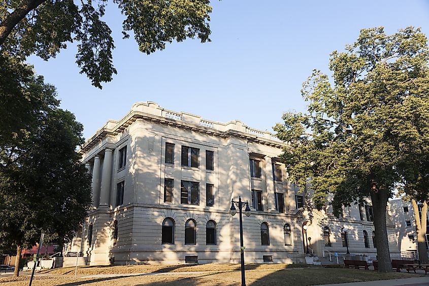 The old courthouse in Pekin, Tazewell County, Illinois.