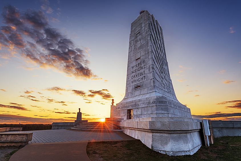 The Wright Brothers National Memorial in Kill Devil Hills, North Carolina