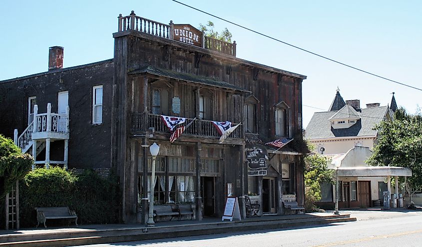 The historic Union Hotel in Los Alamos, California. 