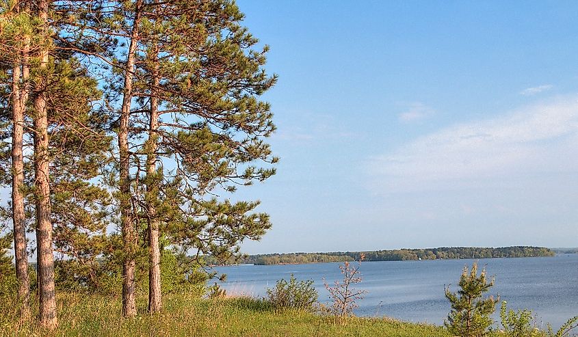 Lake Wissota State Park is by Chippewa Falls in Wisconsin