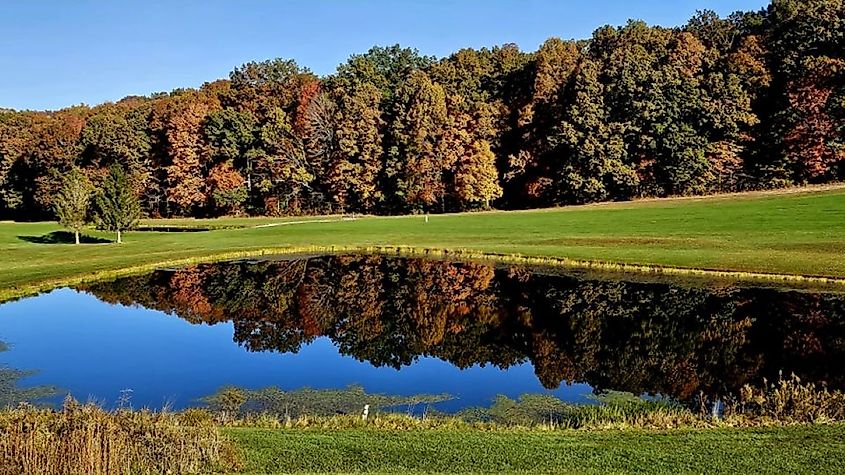 Bridge Haven Golf Club, West Virginia in the fall.