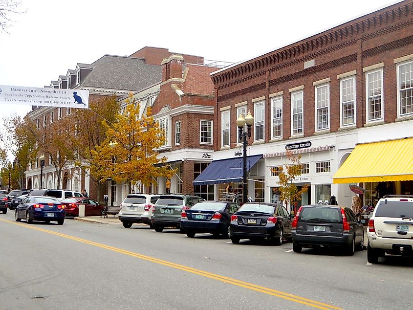 Main Street in Hanover, New Hampshire.