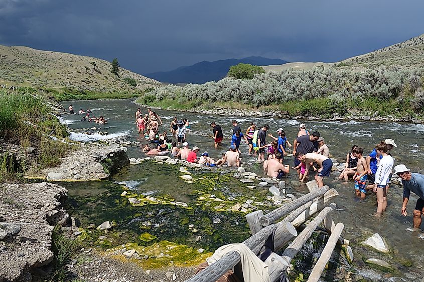 Gardiner River in Gardiner, Montana.