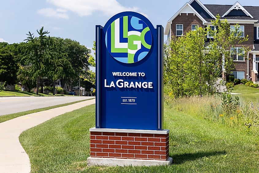 La Grange, IL, USA - August 14, 2025: The Village of La Grange is located in Cook County in the Chicago suburbs and was established in 1879.
