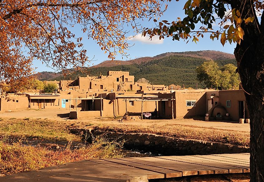 Taos Pueblo during autumn.